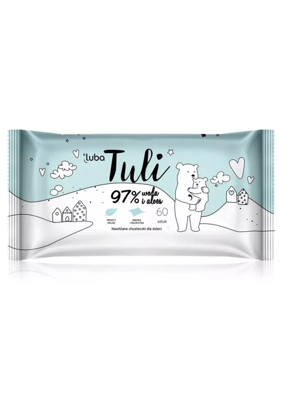 Luba Tuli nedves törlőkendő, aloe verával, 60db