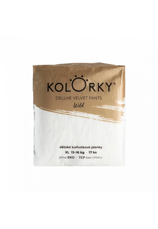 Kolorky Delux Velvet környezetbarát eldobható bugyipelenka - Vadon (12-16 kg)