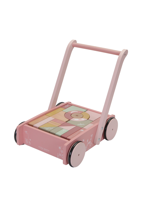 Little Dutch járássegítő kocsi - pink