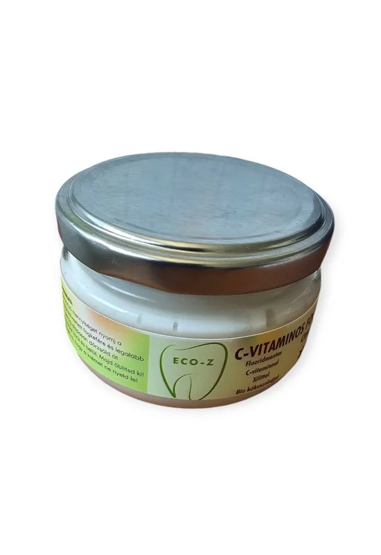 Eco-Z C-vitaminos fogkrém üvegben, citrom és menta 75 ml