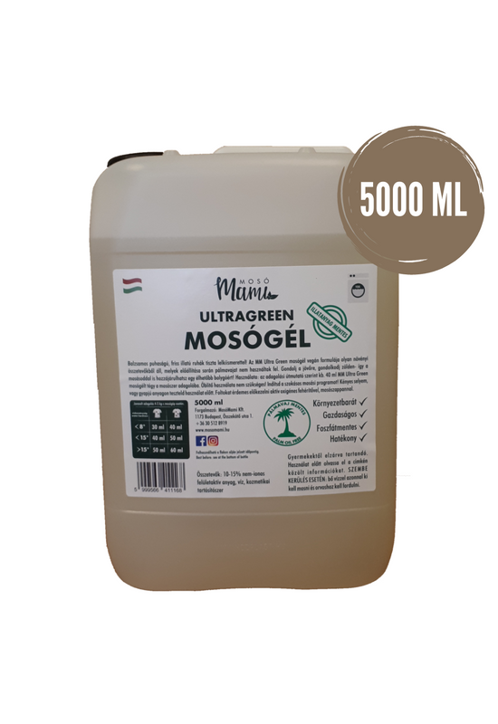 Mosómami MM Ultragreen Mosógél babaruhához és mosható pelenkához 5000 ml - illatmentes