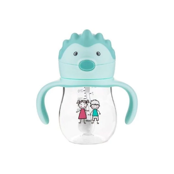 Akuku Tanulópohár súlyozott szívószállal – Menta 250 ml