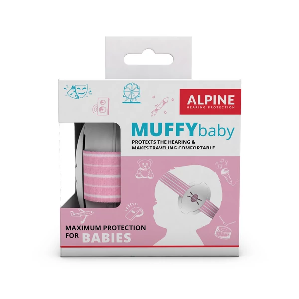 Alpine Muffy Baby hallásvédő fültok babáknak - pink