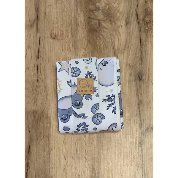 Babychicks mosható, hordozható pelenkázó alátét - kék tengeri állatok