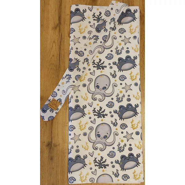 Babychicks mosható, hordozható pelenkázó alátét - kék tengeri állatok