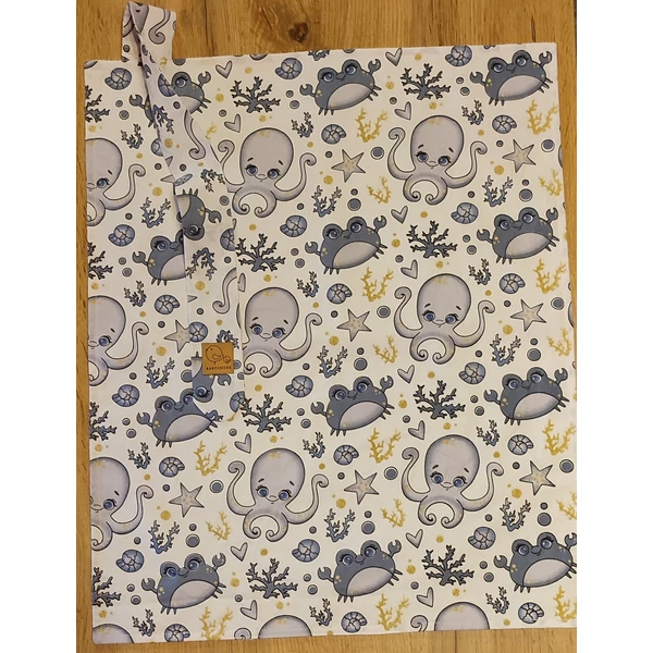 Babychicks mosható, hordozható pelenkázó alátét - kék tengeri állatok