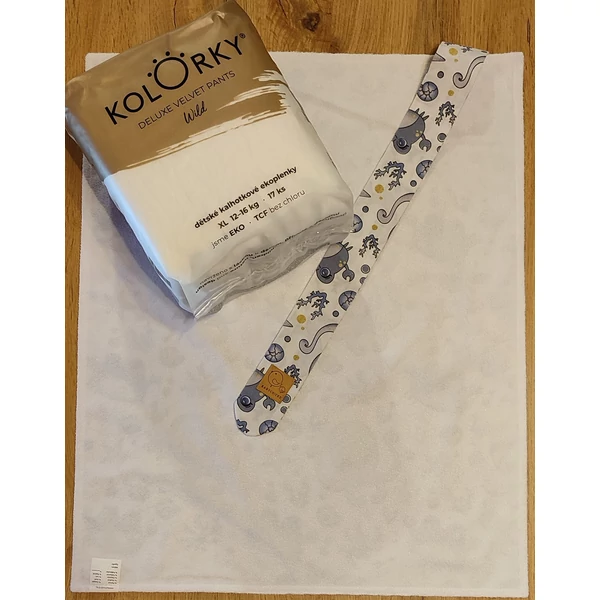 Babychicks mosható, hordozható pelenkázó alátét - kék tengeri állatok