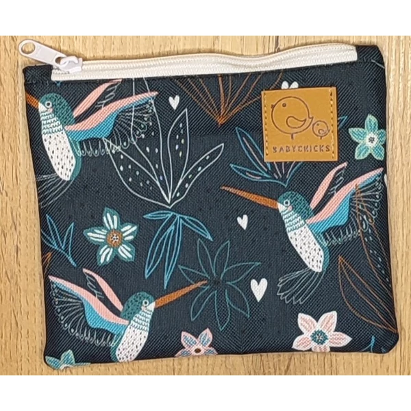 Babychicks cipzáras snacktartó / cumitartó - kolibri 15x12 cm