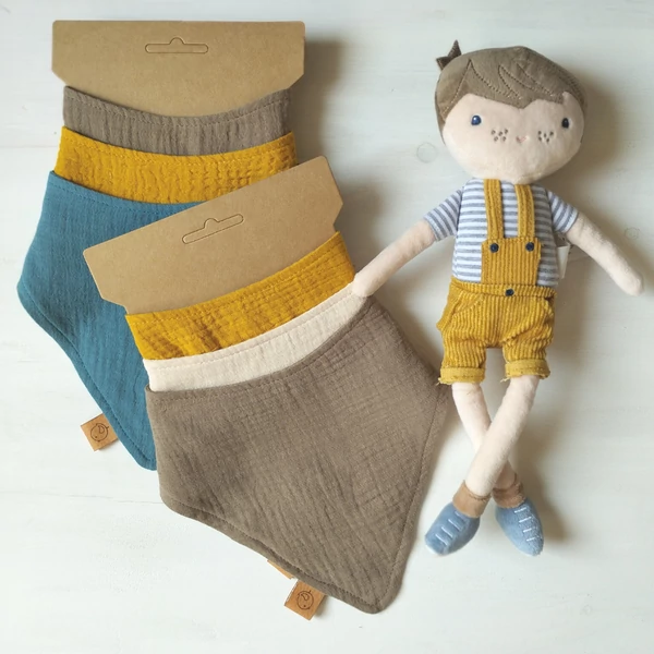 Duplagéz nyálkendő csomag - fiús (választható színek)