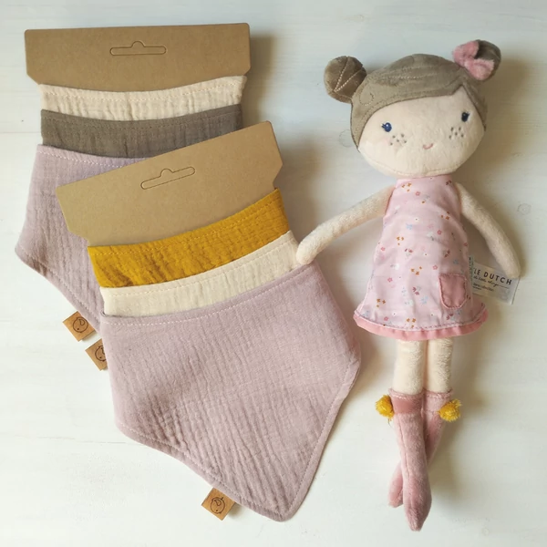 Duplagéz nyálkendő csomag - lányos (választható színek)