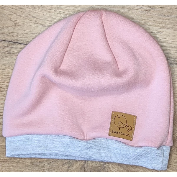 Babychicks téli sapka-sál szett - világos rózsaszín