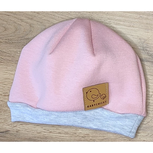 Babychicks téli sapka-sál szett - világos rózsaszín