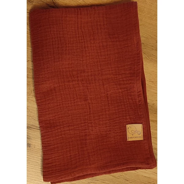 Babychicks duplagéz babatakaró 80x120 cm - tégla