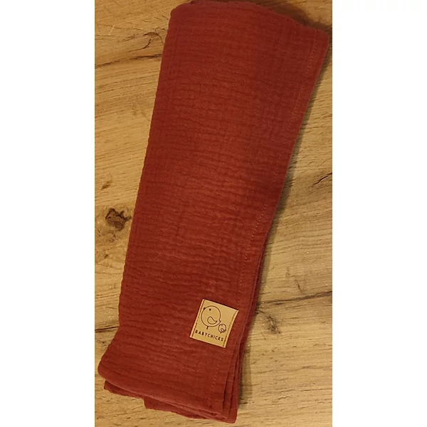 Babychicks duplagéz babatakaró 80x120 cm - tégla