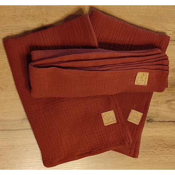 Babychicks duplagéz babatakaró 80x120 cm - tégla