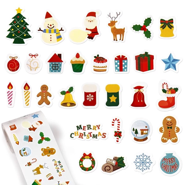 Auzou Karácsonyi matrica készlet fém dobozban, 300 db-os 