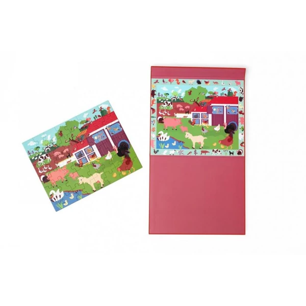 Scratch Europe 2 az 1-ben mágneses puzzle és megfigyelő játék, Farm