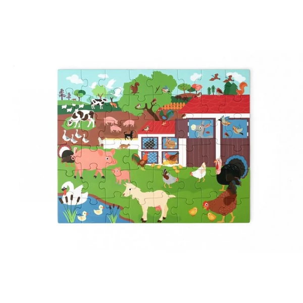 Scratch Europe 2 az 1-ben mágneses puzzle és megfigyelő játék, Farm