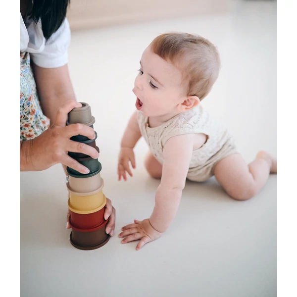 Mushie poharas torony építőjáték - erdei világ