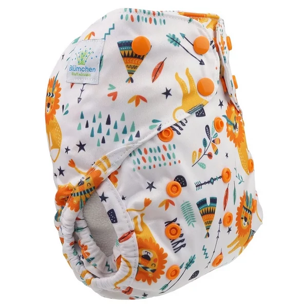 Blümchen Egyméretes zsebes pelenkakülső (patent) - Alvó oroszlán