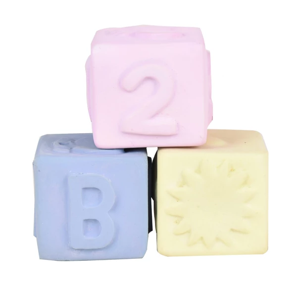 Tikiri organikus gumi kockák 3db/szett Meiya és Alvin